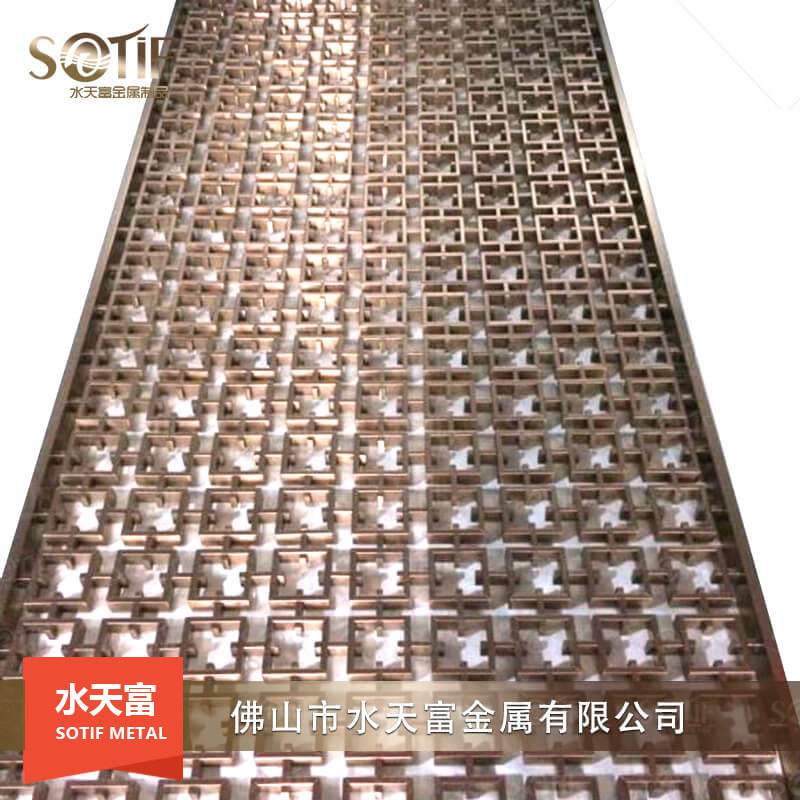 客廳不銹鋼屏風(fēng)